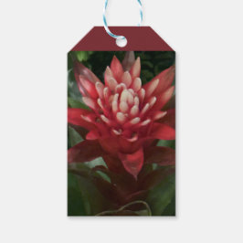 レッドフラワーギフトラベル ギフトタグ