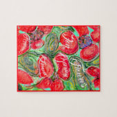 レッドフラワーズガーデンファンタジー、あなたの言葉 ジグソーパズル (横)