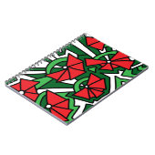 レッドフラワーズドードルアート ノートブック (左側)