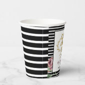 レッドフラワーズバラ50周年記念金ゴールドグリッター 紙コップ (右)