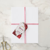 レッドフラワーズフローラキンセアニェラガール15誕生日 ギフトタグ (より糸付き)