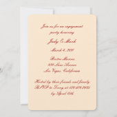 レッドフラワーズメイソンジャース婚約パーティ招待状 招待状 (裏面)