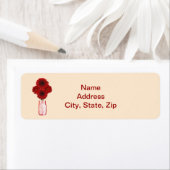 レッドフラワーズメイソンジャー住所 シール (インサイチュ)