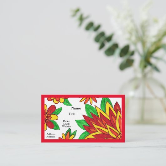 レッドフラワーズ名刺 名刺 (スタンド正面)