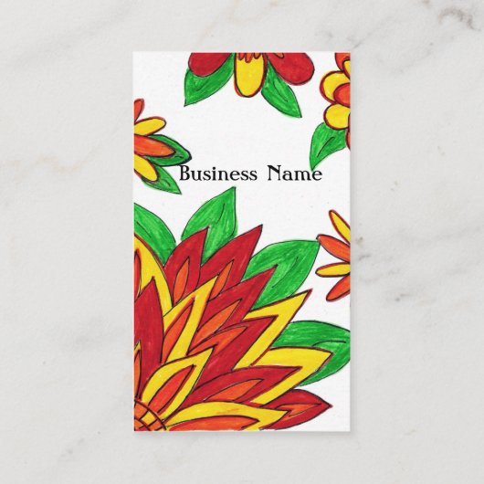 レッドフラワーズ名刺 名刺 (裏面)