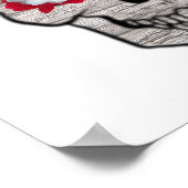 レッドフラワーデイオブザデッドヒップスタースカルプリント ポスター (角)