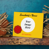 レッドフラワーリボンテンプレートby Kenneth Yoncich フォトプラーク (側面)