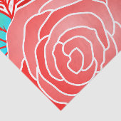 レッドフラワー抽象芸術スタイルの個人名 薄葉紙 (詳細)