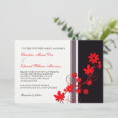 レッドフラワー結婚式招待状 招待状 (スタンド正面)