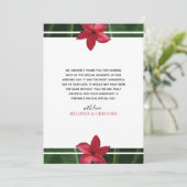 レッドフランギパニ結婚プルメリアサンキューカード サンキューカード (スタンド正面)