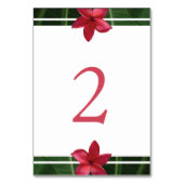 レッドフランジパニプルメリア結婚ズ テーブルナンバー (裏面)