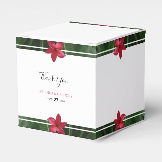 レッドフランジパニプルメリア結婚ズ フェイバーボックス (正面サイド)