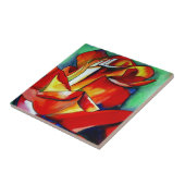 レッドフランスリブレバラ水彩画 タイル (側面)