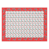 レッドフランネルダクシュンドドキシーラバークリスマス テーブルクロス (正面(横))