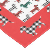 レッドフランネルダクシュンドドキシーラバークリスマス テーブルクロス (アングル)