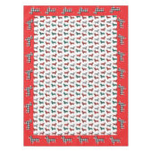 レッドフランネルダクシュンドドキシーラバークリスマス テーブルクロス (正面)