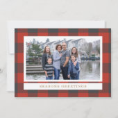 レッドフランネルホリデーフォトカード シーズンカード (正面)