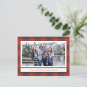 レッドフランネルホリデーフォトカード シーズンポストカード (スタンド正面)