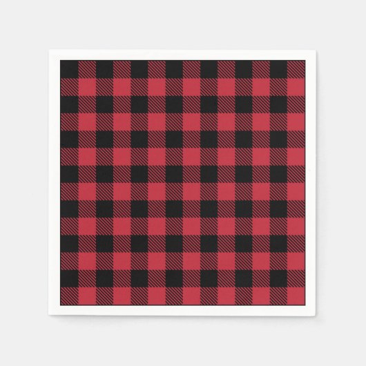 レッドフランネル素朴紙ナプキンス スタンダードカクテルナプキン (正面)