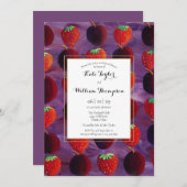 レッドフルーツカントリーエレガントリハーサルディナー 招待状 (正面/裏面)