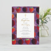 レッドフルーツカントリーバプテスマ《キリスト教》洗礼式や命名式 招待状 (スタンド正面)