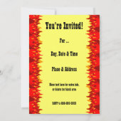 レッドフレイズカスタム招待状5x7 BBQ 招待状 (裏面)