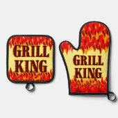 レッドフレイムクックアウトBBQことわざ 鍋つかみ&鍋敷きセット (正面)