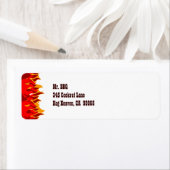 レッドフレイムスカスタム差出人住所ラベル ラベル (インサイチュ)