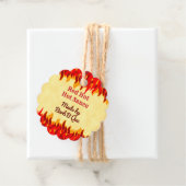 レッドフレイムス編集可能レトロBBQホットソースラベル フェイバータグ (インサイチュ)