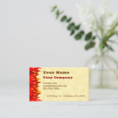 レッドフレイムスBBQカスタムウェスタンビジネスカード 名刺 (スタンド正面)