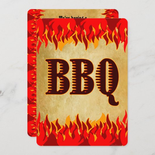 レッドフレイムズウェスタンBBQパーティー 招待状 (正面/裏面)