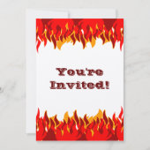 レッドフレイム編集可能BBQ招待状 招待状 (正面)