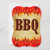 レッドフレイム ウェスタン BBQ パーティー 招待状 (正面)