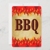 レッドフレイム ウェスタン BBQ パーティー 招待状 (正面)
