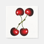 レッドフレッシュスウィートさくらんぼナプキンス スタンダードカクテルナプキン (正面)