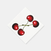 レッドフレッシュスウィートさくらんぼナプキンス スタンダードカクテルナプキン (角)