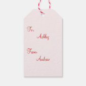 レッドフレーム装飾用スノーフレークギフトラベル ギフトタグ (裏面)