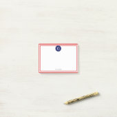 レッドフレームRound Navy 1Iモノグラム ポストイット (デスク上)