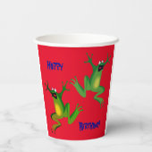レッドフロギー誕生日パーティー紙カップ 紙コップ (裏面)