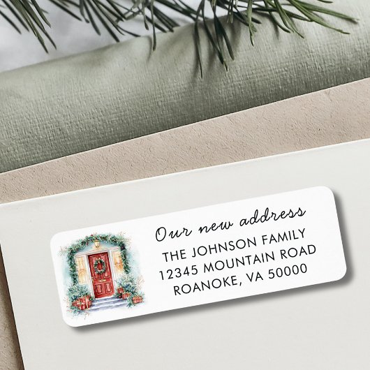 レッドフロントドアホリデームービング差出人住所 ラベル