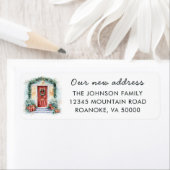 レッドフロントドアホリデームービング差出人住所 ラベル (インサイチュ)