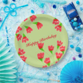 レッドフローズ9インチ紙プレート ペーパープレート (パーティー)