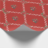 レッドフローラとラティススイートバレンタイン ラッピングペーパー (角)