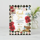 レッドフローラアリスinワンダーランドサンキューカード 招待状 (スタンド正面)