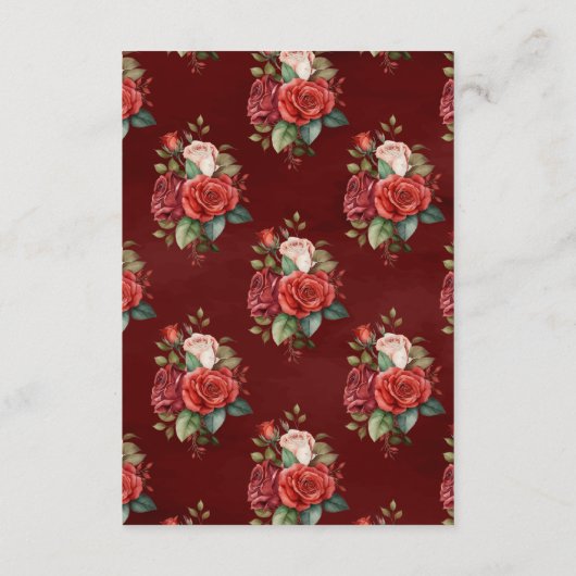 レッドフローラインディアンパンジャビシーク結婚ズ詳細 エンクロージャーカード (裏面)