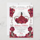 レッドフローラウェスタン女性のカーボーイブーツキンセアニェラ 招待状 (正面)