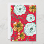 レッドフローラウォーターバラボタニカルホリデーカード (裏面)