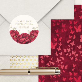 レッドフローラエレガントキンセアニェラ ラウンドシール