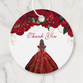 レッドフローラエレガントバラカリン誕生日サンキュー フェイバータグ