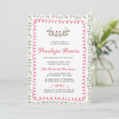 レッドフローラガーデングランドミレニアルベビーシャワー 招待状 (スタンド正面)